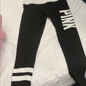 PINK size S/P black & white yoga pants